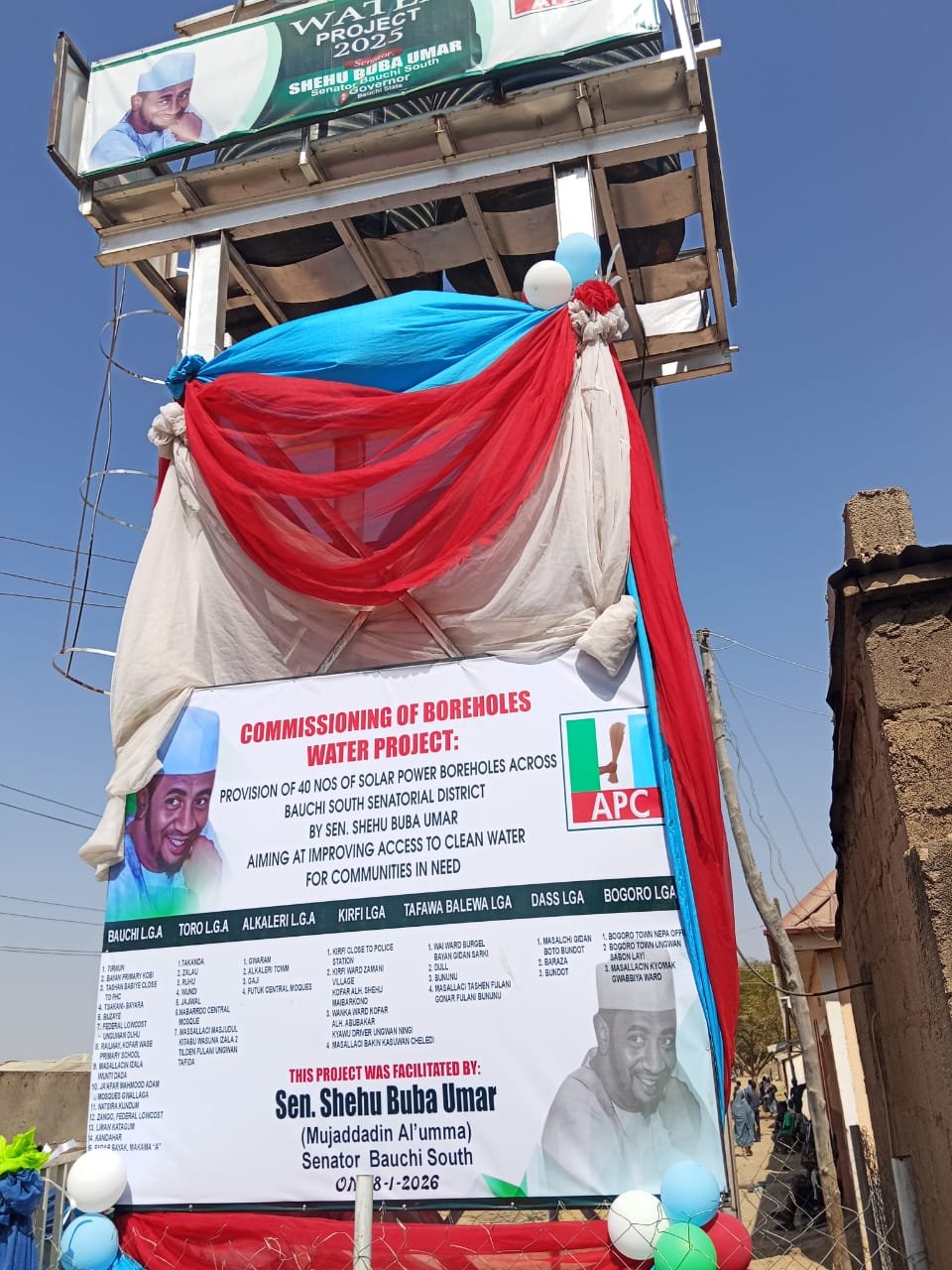 Senator Buba Delivers 40 boreholes to Communities Across Bauchi South Senatorial District 